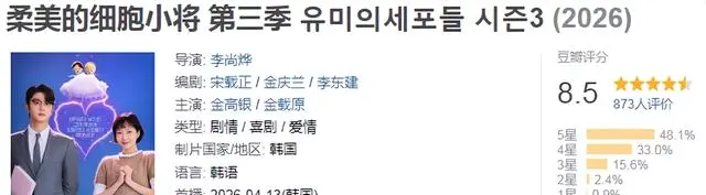 《柔美的细胞小将》第三季上线，金高银金载原演绎年下恋 资讯配图